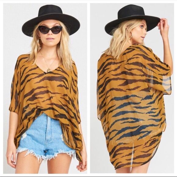 SHOW ME YOUR MUMU | SMYMM Peta Tunic Top in Great Tiger Women’s Size Small - Picture 1 of 11